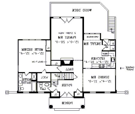 First Floor Plan image of MONTICELLO House Plan