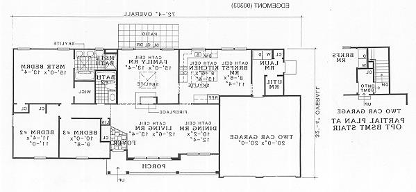 First Floor Plan image of EDGEMONT House Plan