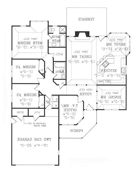First Floor Plan image of CLAIRMONT House Plan