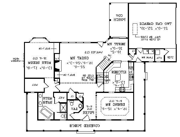 First Floor Plan image of RALEIGH House Plan