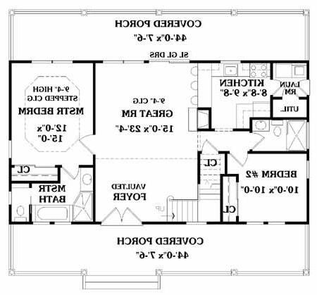 First Floor Plan image of LAKESIDE House Plan