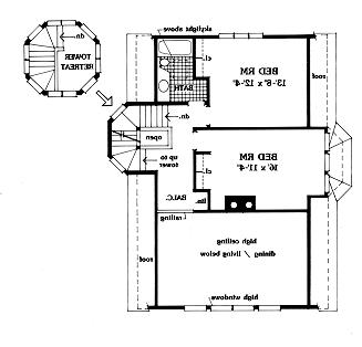 Second Floor Plan image of PENNY House Plan