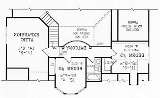 Second Floor Plan image of CLIFTON House Plan