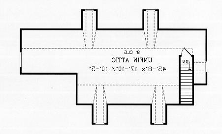 Second Floor Plan image of CEDAR MILLS House Plan