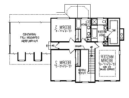Second Floor Plan image of DURHAM House Plan