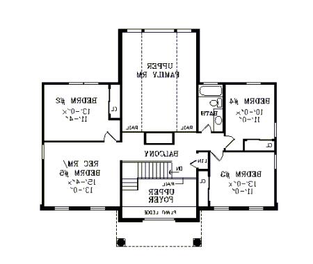 Second Floor Plan image of MONTICELLO House Plan