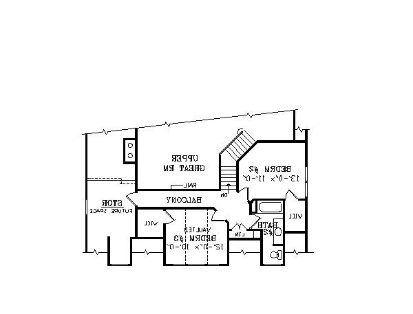 Second Floor Plan image of RALEIGH House Plan