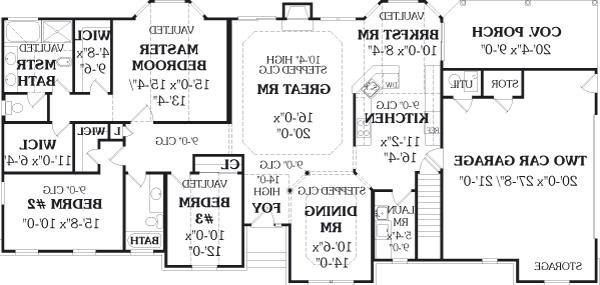 First Floor Plan image of CHAPMAN House Plan