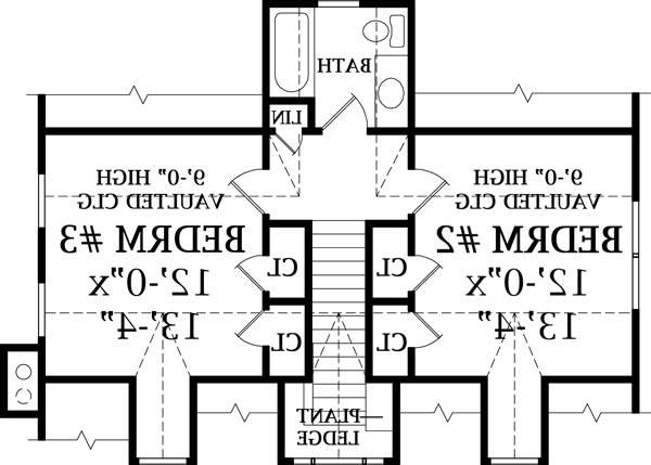 Second Floor Plan image of LUDLOW  II House Plan