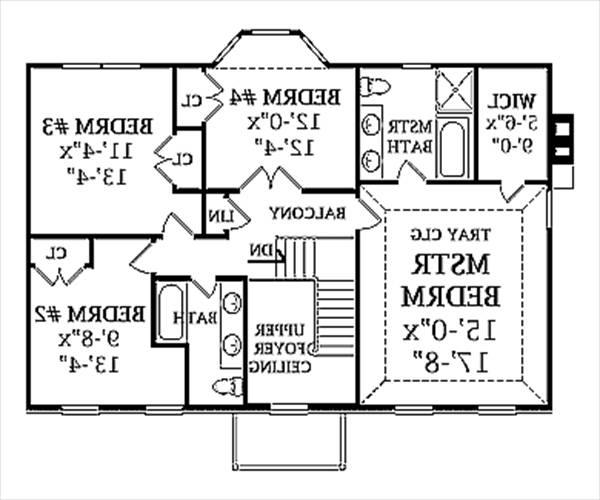 Second Floor Plan image of BURLINGTON House Plan