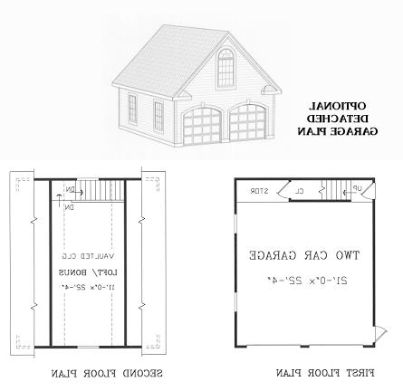 Garage Floor Plan image of CARNATION House Plan