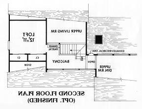 Second Floor Plan image of SANDALWOOD House Plan