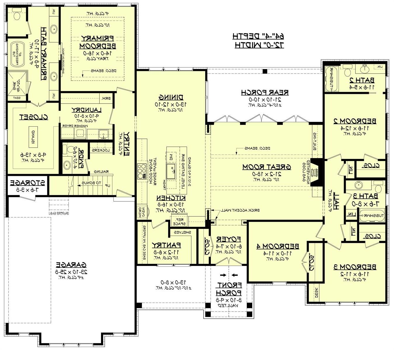 1st Floor Plan image of Morning Trace House Plan