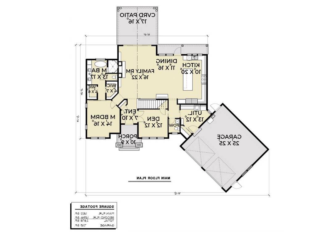1st Floor Plan image of Northwest 619 House Plan