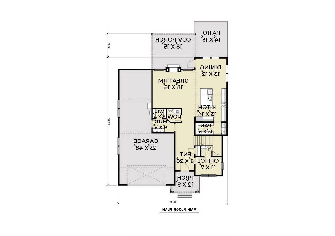 1st Floor image of Contemporary 205 House Plan