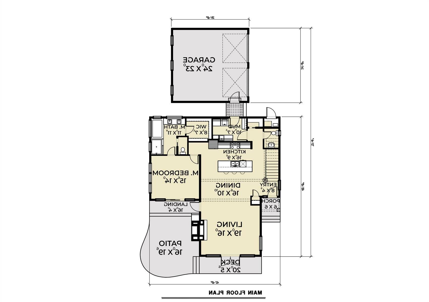 1st Floor image of Contemporary 201 House Plan