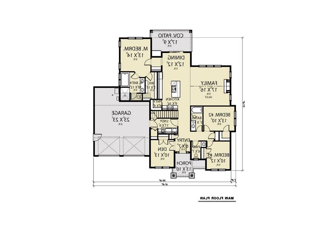 1st Floor image of Craftsman 312 House Plan