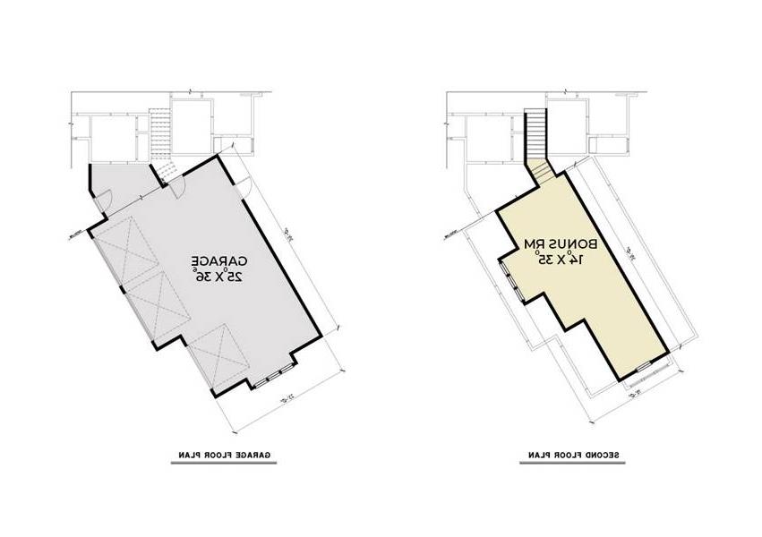 Garage and Bonus Plan image of Northwest 622 House Plan