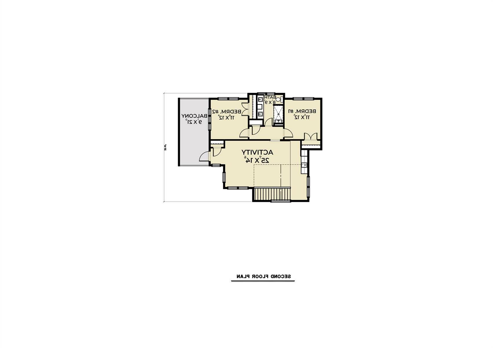 2nd Floor image of Cont. Farmhouse 846 House Plan