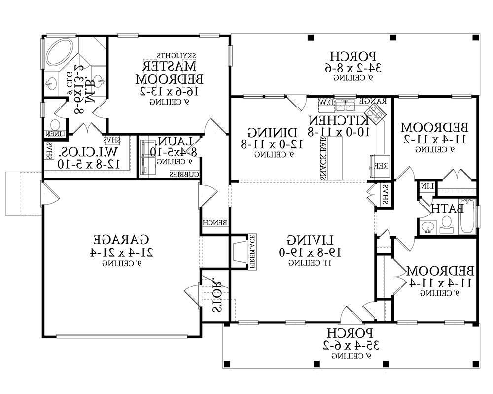 1st Level Floor Plan image of Stonebrook House Plan