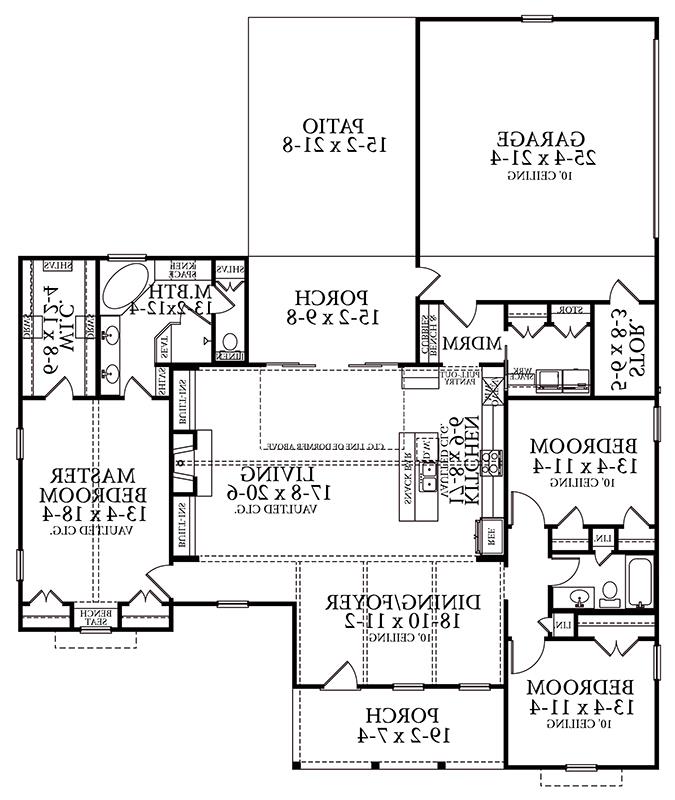 Floor Plan image of Blueberry Ridge House Plan