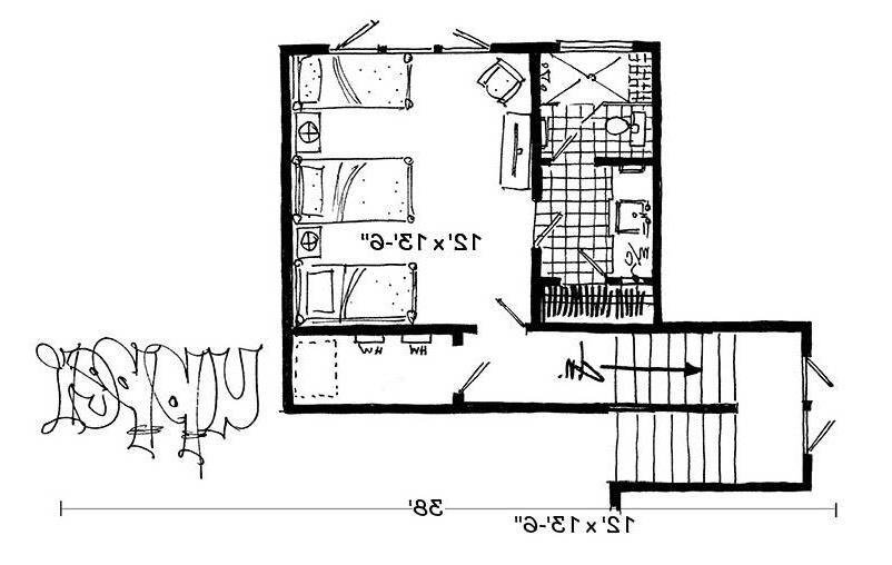 2nd floor plan image of Bunkhouse II House Plan