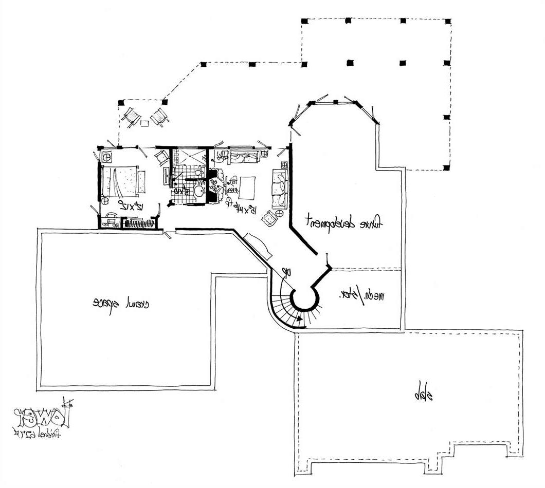 Floor Plan Lower Level image of Stonebridge House Plan