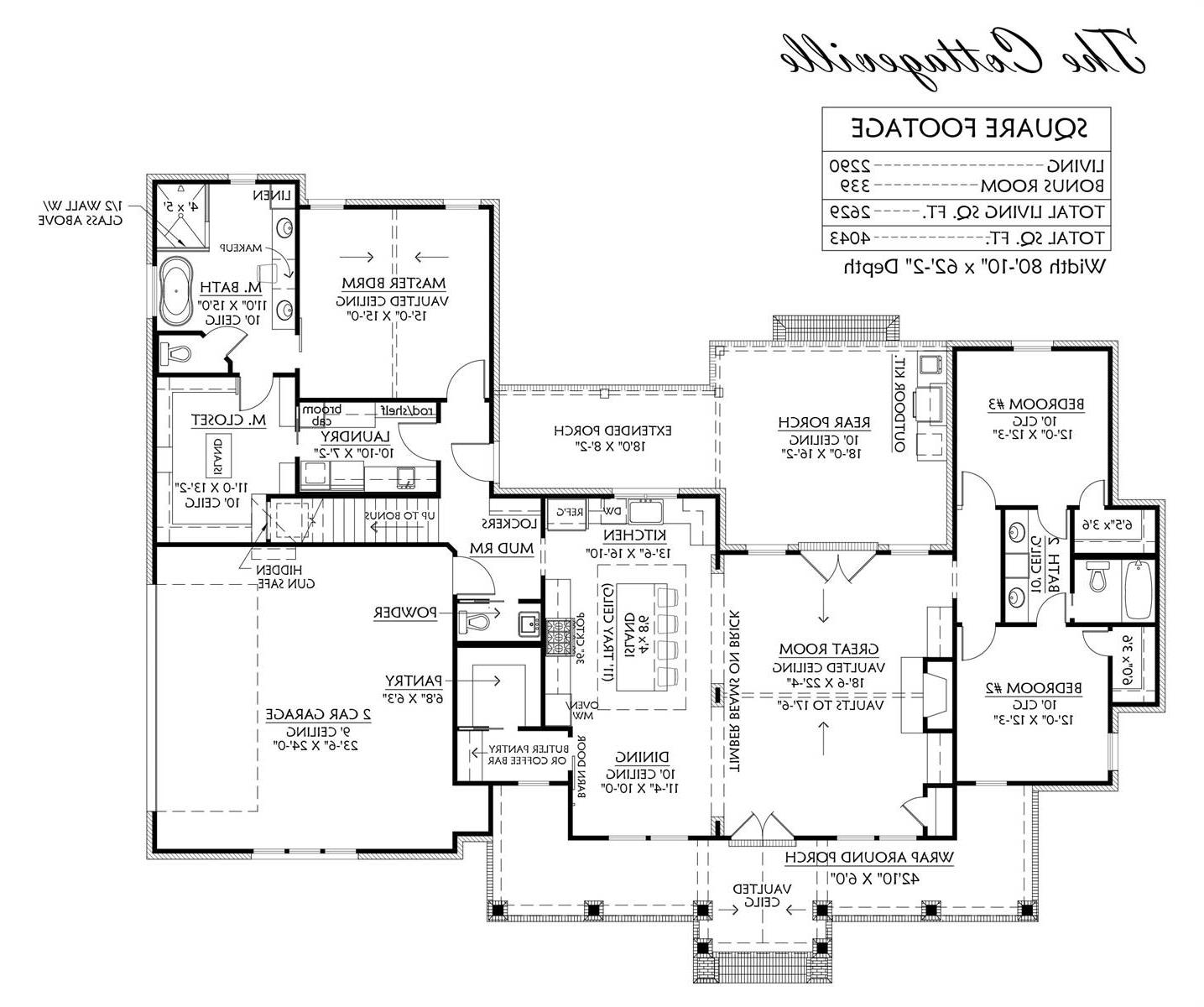 1st Floor image of Cottageville House Plan