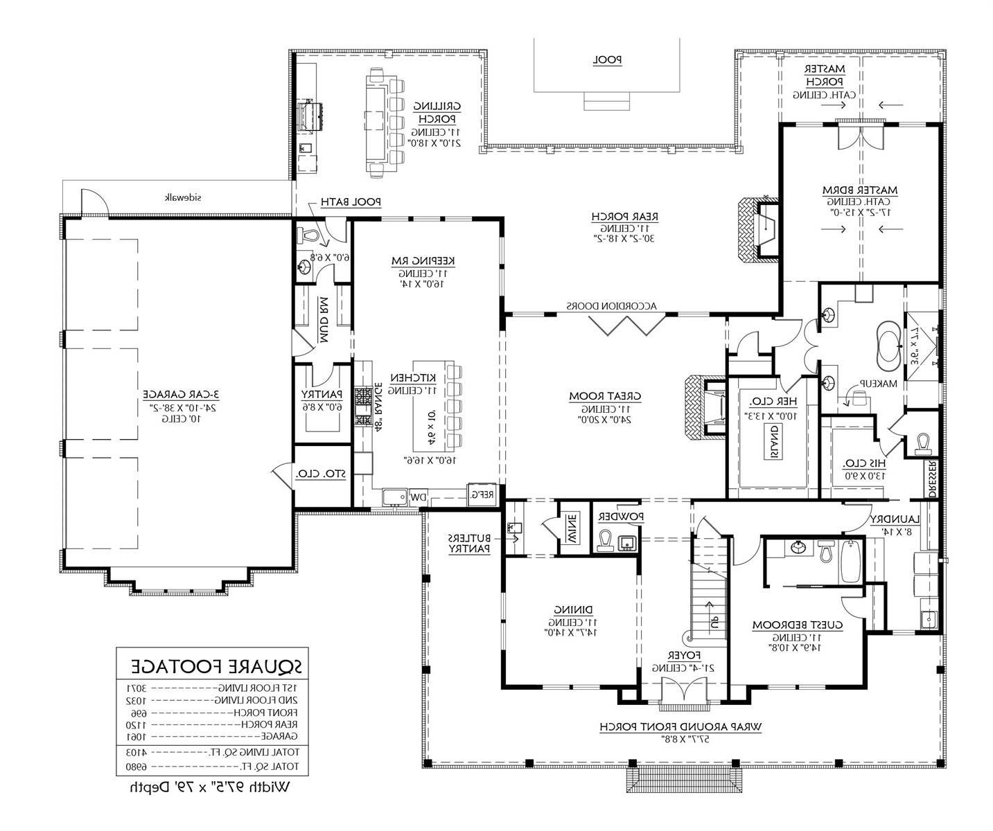 1st Floor image of Summerville House Plan