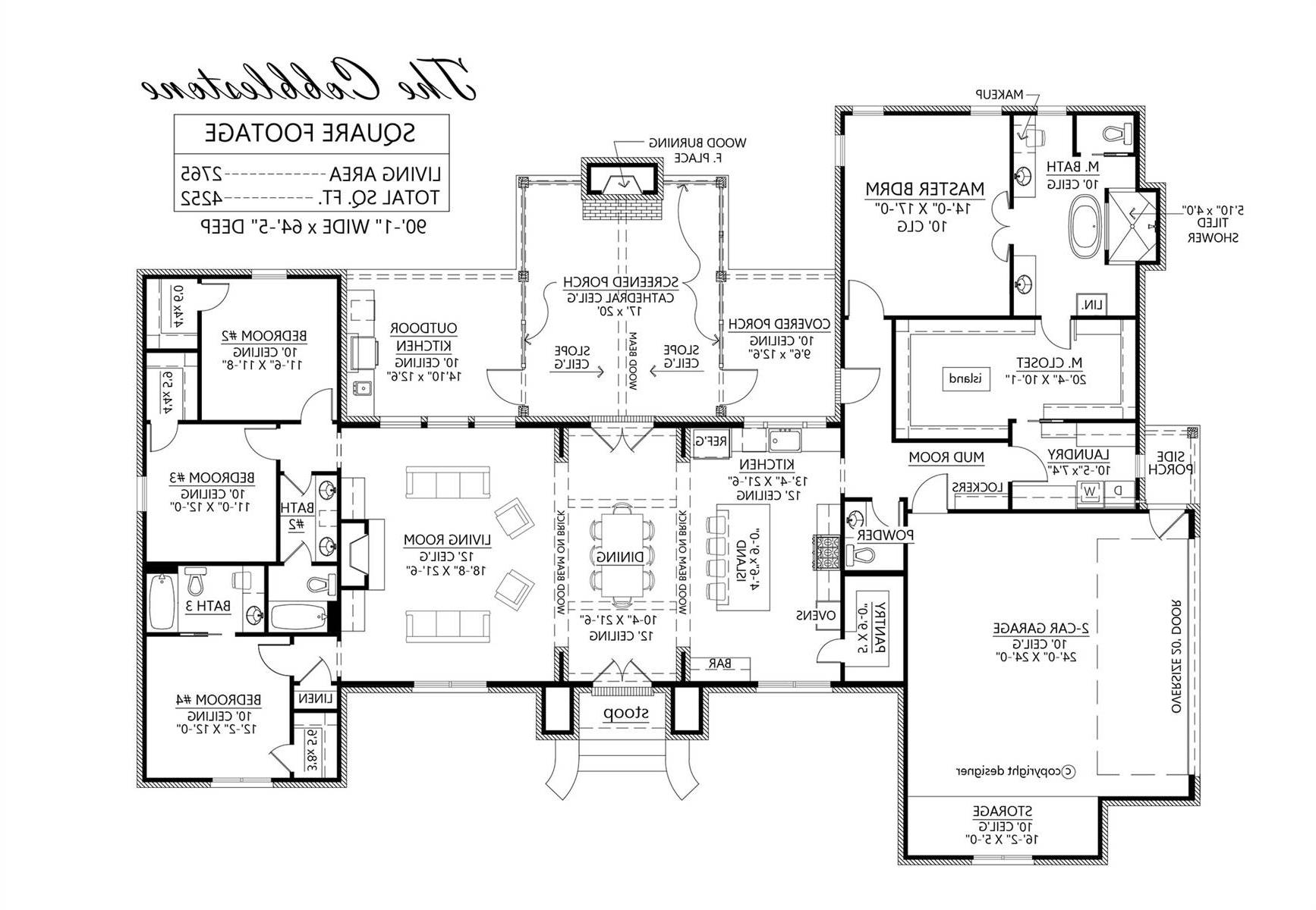 1st Floor image of The Cobblestone House Plan