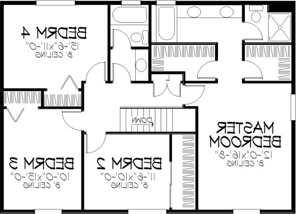 Upper Floor Plan image of The Denver House Plan