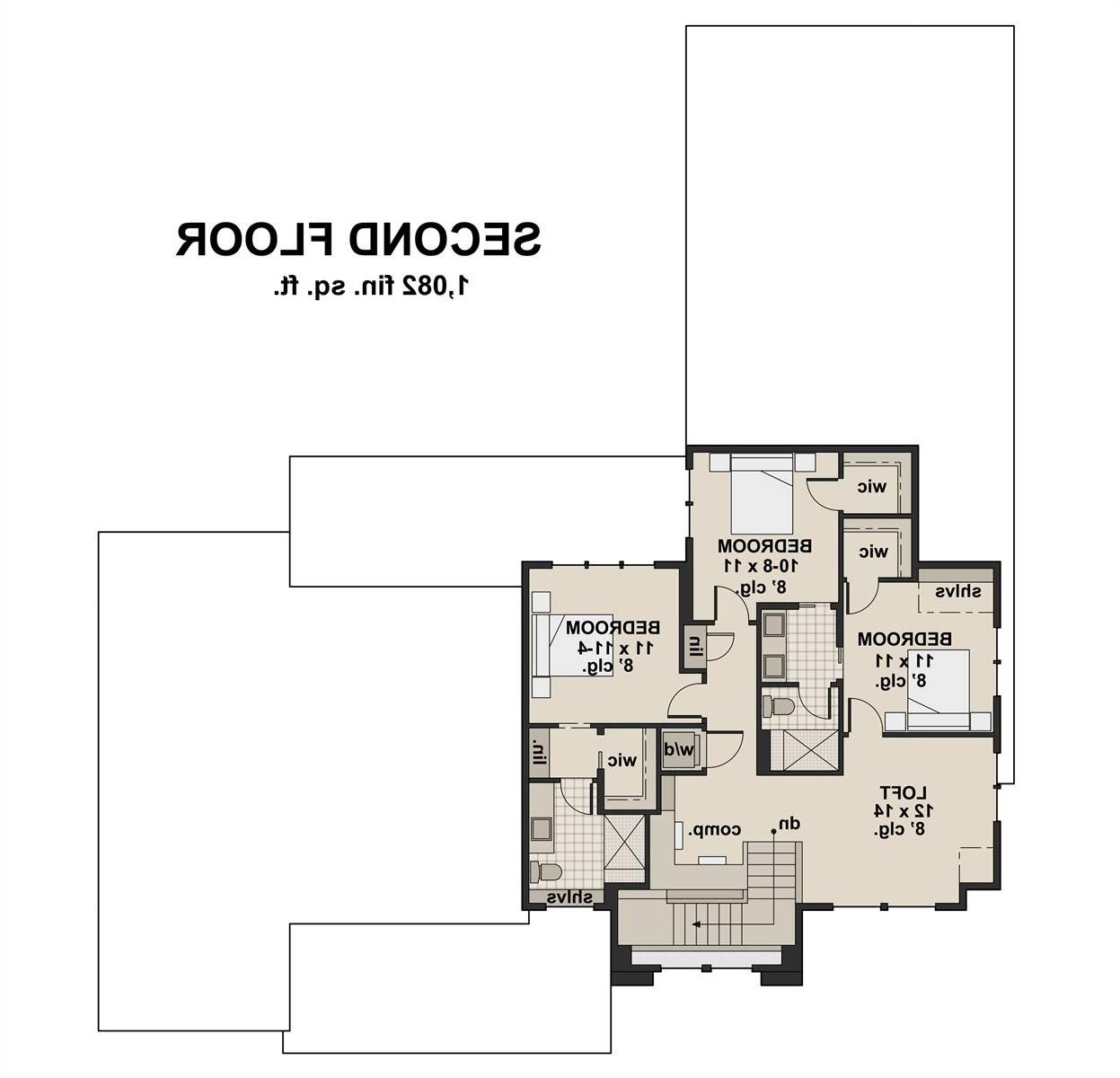 2nd Floor Plan image of The Durham House Plan
