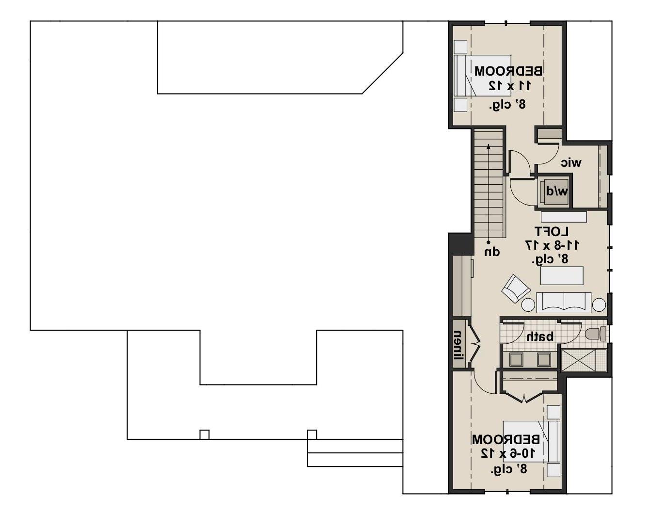 2nd Floor Plan image of Country Compton House Plan