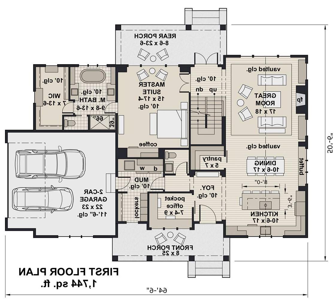 1st Floor Plan image of Hidden Brook House Plan