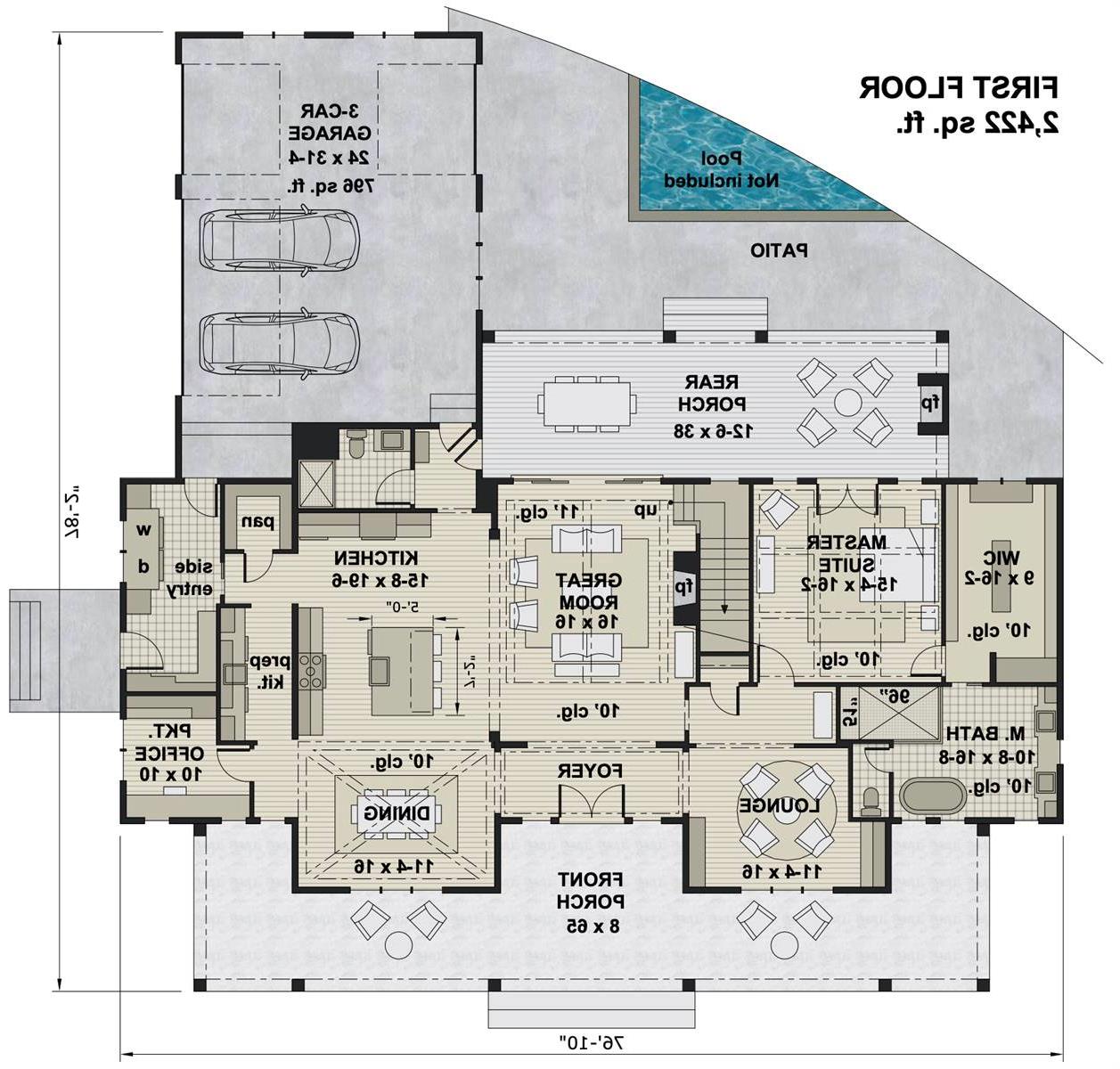 1st Floor image of Ruth Ann House Plan