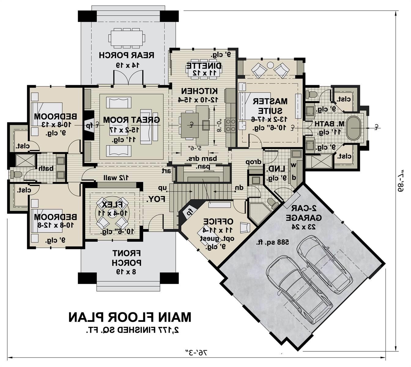 1st Floor image of Litchfield House Plan