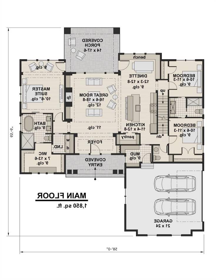 1st Floor Plan image of Colin House Plan