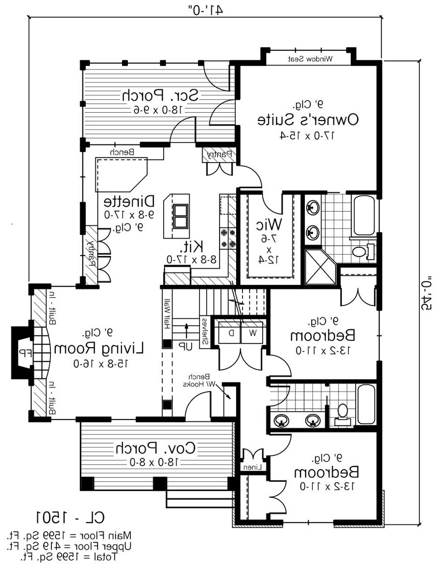 1st Floor Plan image of Pawtucket House Plan