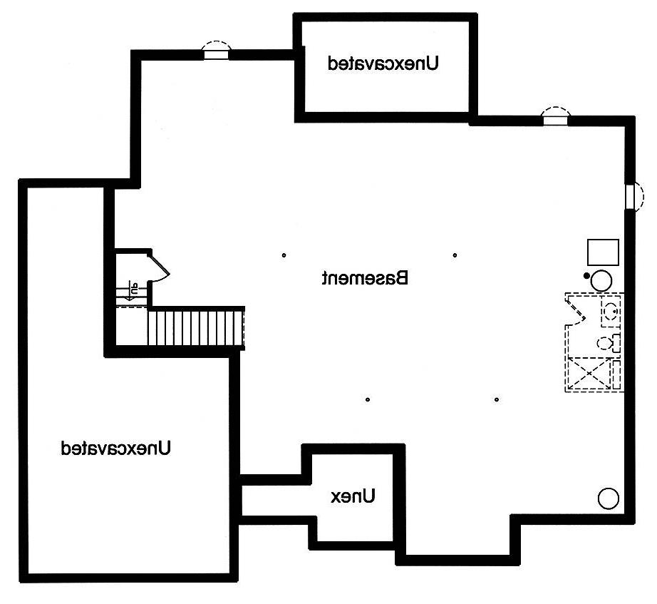 Foundation Plan image of The Garden View House Plan