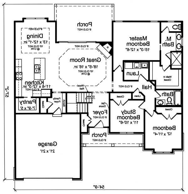 1st Floor Plan image of Baldwin House Plan