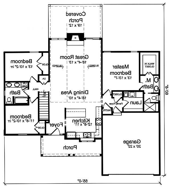 First Floor Plan image of Eagle's View House Plan