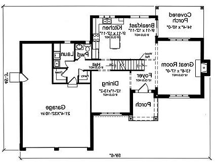 First Floor Plan image of The Groveport House Plan