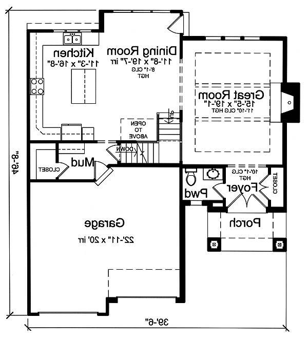 First Floor Plan image of The Valencia House Plan