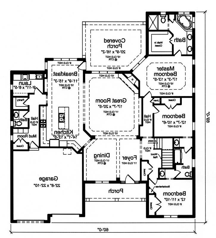 First Floor Plan image of Hilliard House Plan