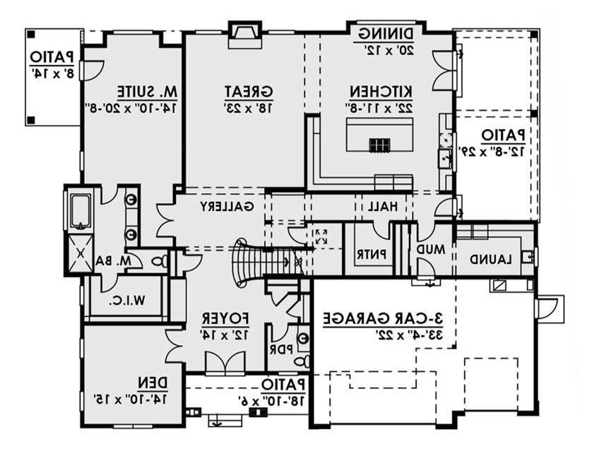 1st Floor image of Petrenko Residence House Plan