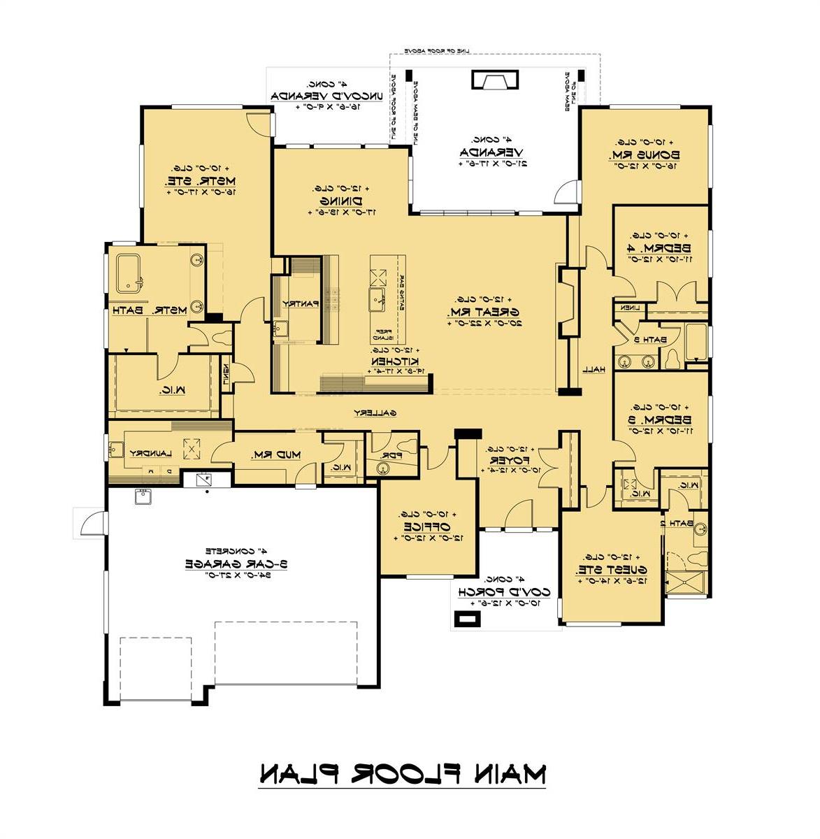 1st Floor image of Tyshkun Rambler House Plan