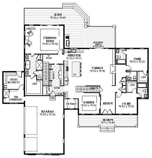 1st Floor Plan image of Morgan Ridge House Plan