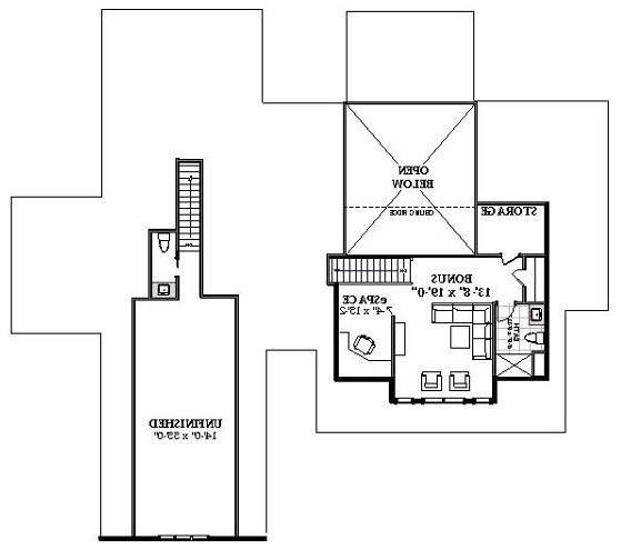 2nd Floor Plan image of Morgan Ridge House Plan
