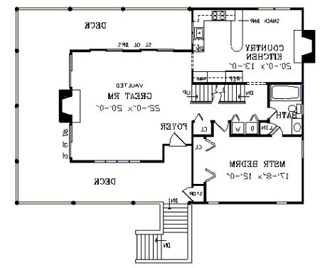 First Floor Plan image of CHEYENNE House Plan