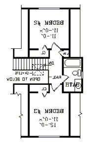 Second Floor Plan image of CHEYENNE House Plan